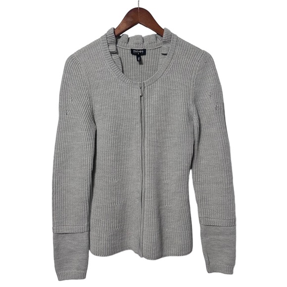 Escada Sport Virgin Wool Ribbed Cardigan - Picture 1 of 12